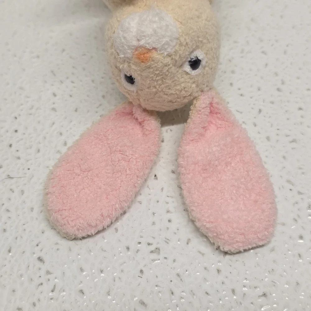 Russ Berrie Egbert White Cream Bunny Rabbit Mini Chamois 5